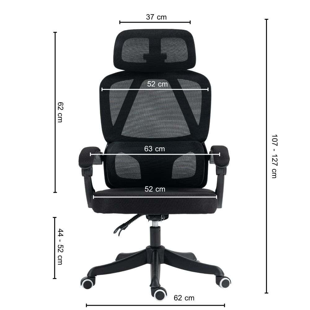 Sedia da Ufficio FORMIDOUBLE Nero 